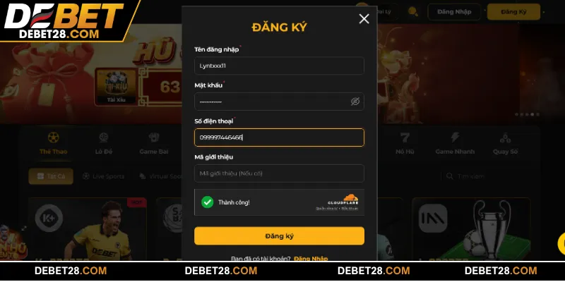 Ấn vào nút xác nhận để hoàn tất quy trình mở tài khoản thành viên