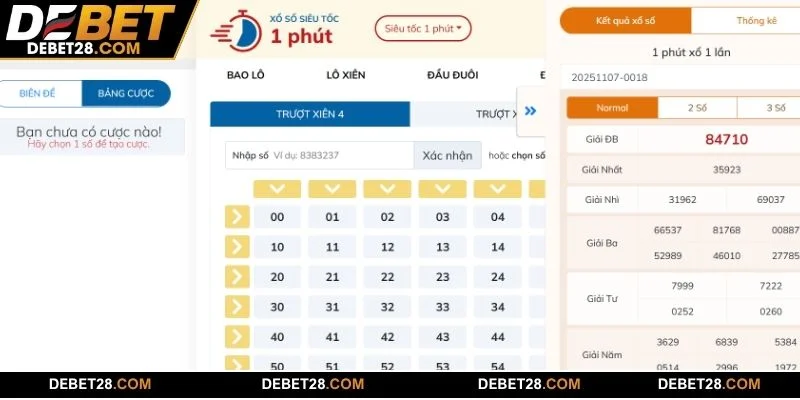 Dự đoán số, cược và nhận thưởng nhanh chóng trong vòng vài phút
