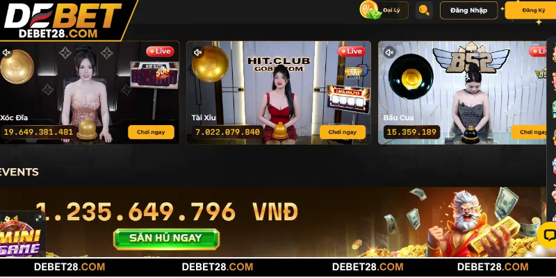 Giới thiệu DEBET về kho game đa dạng, thưởng hấp dẫn