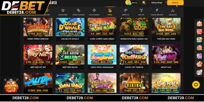 Tổng hợp các tựa game DEBET hấp dẫn nhất 2025