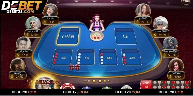 Xóc đĩa DEBET thu hút người chơi nhờ vào giao diện đẹp, tính năng linh hoạt